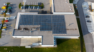 school solar panel installation